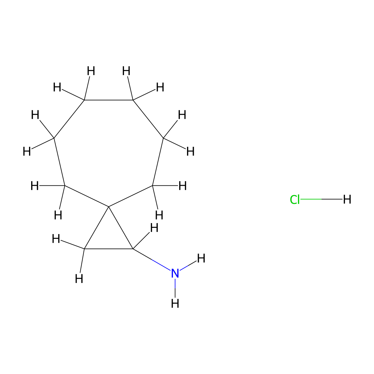 Spiro[2.6]nonan-1-amine hydrochloride molecular structure, CAS 2097957-12-3