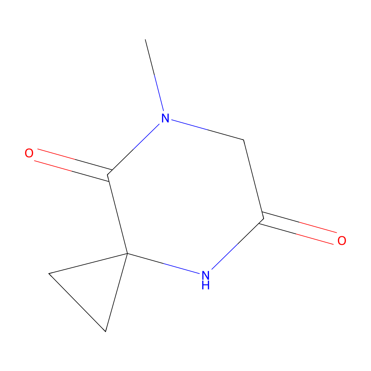 7-Methyl-4,7-diazaspiro[2.5]octane-5,8-dione molecular structure, CAS 2097957-96-3