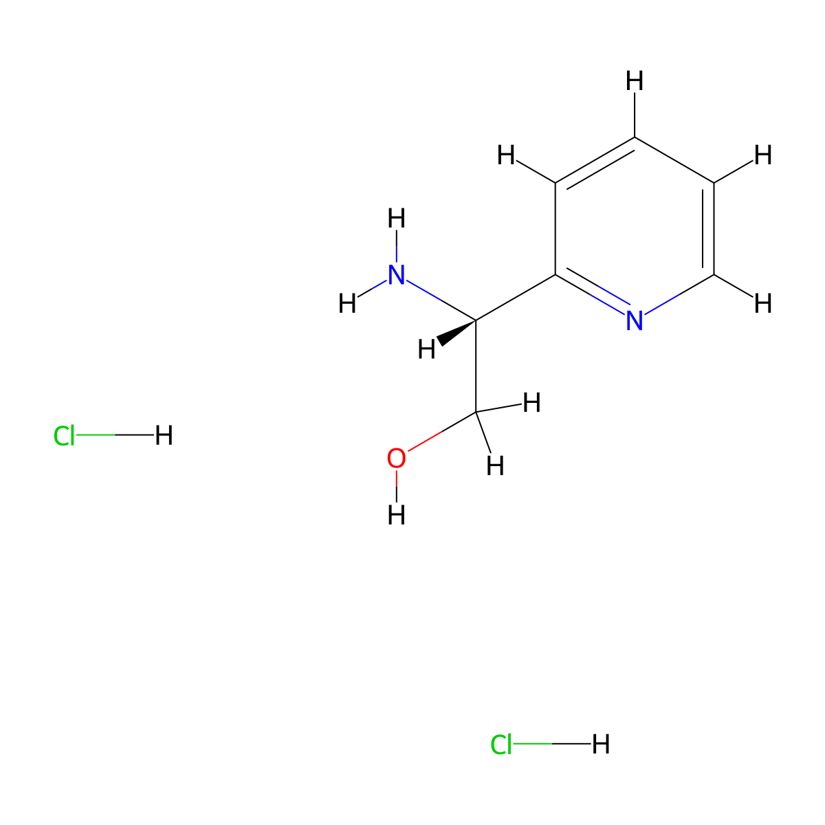 (R)-2-Amino-2-(pyridin-2-yl)ethanol dihydrochloride molecular structure, CAS 2097958-04-6