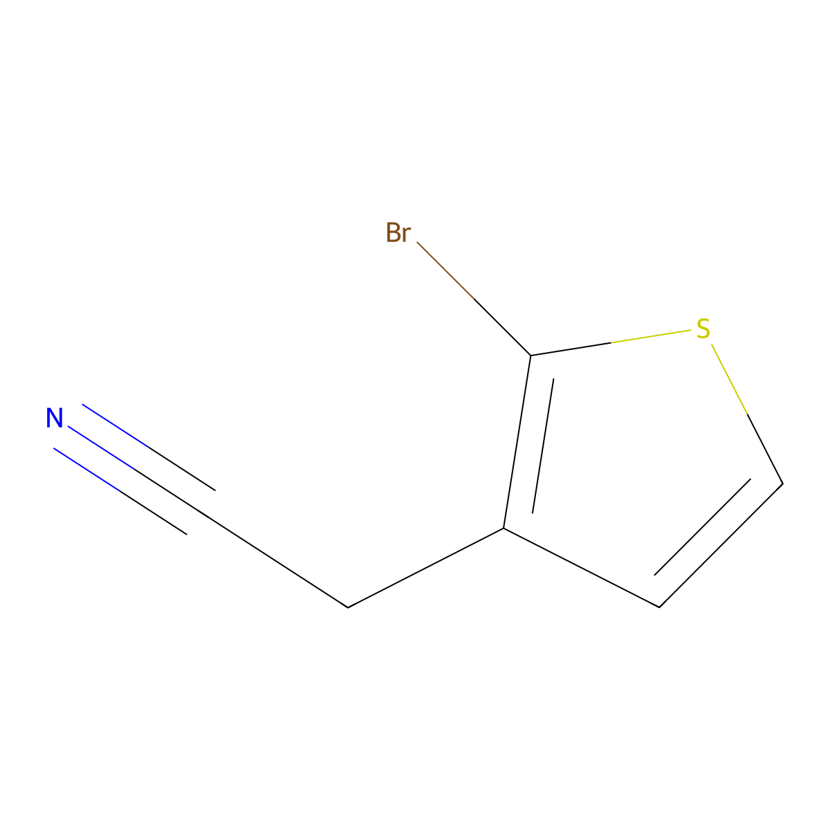 2-(2-Bromothiophen-3-yl)acetonitrile molecular structure, CAS 209796-22-5