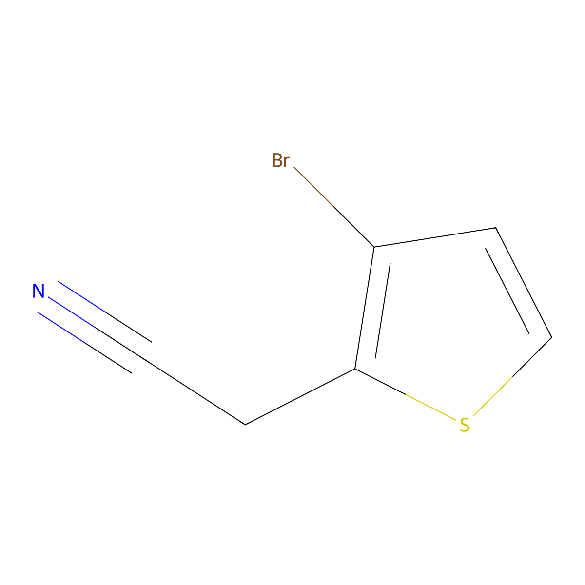 2-(3-Bromothiophen-2-yl)acetonitrile molecular structure, CAS 209796-27-0