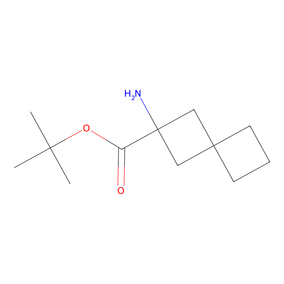 Tert-butyl 2-aminospiro[3.3]heptane-2-carboxylate molecular structure, CAS 2097962-09-7