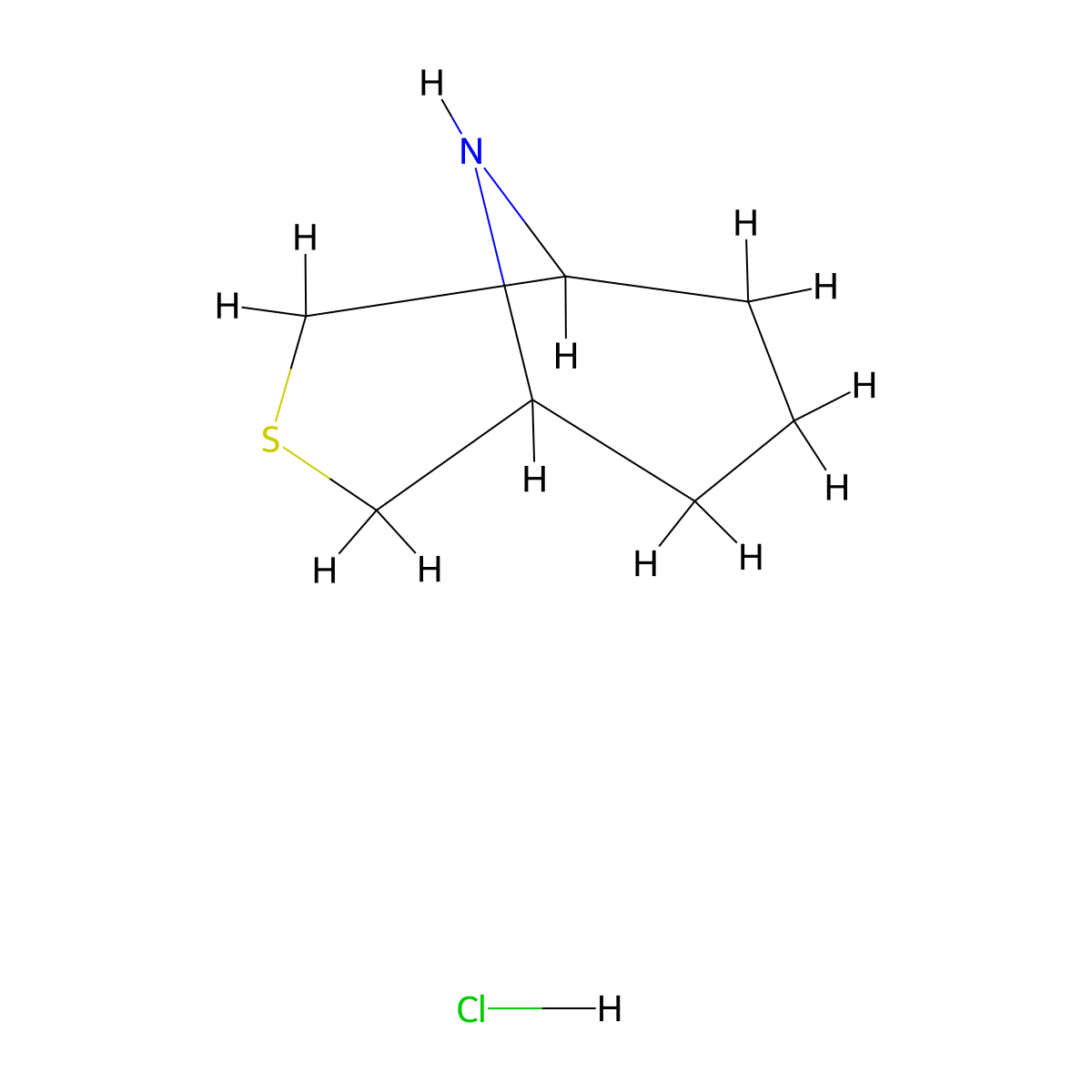 3-Thia-9-azabicyclo[3.3.1]nonane hydrochloride molecular structure, CAS 2097962-30-4