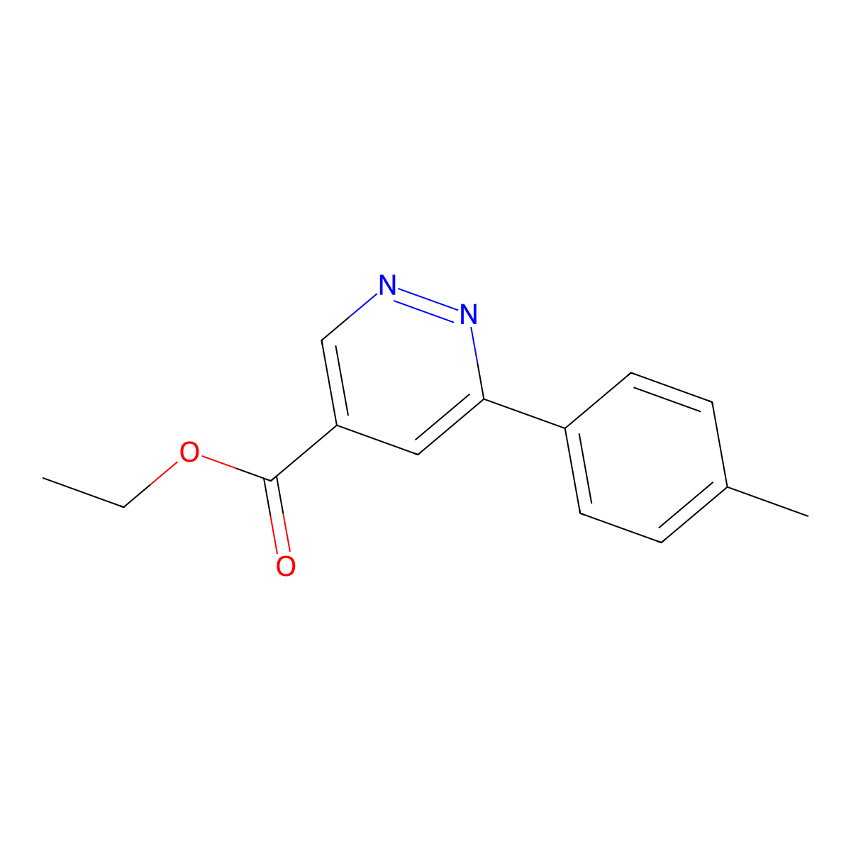 Ethyl 6-(p-tolyl)pyridazine-4-carboxylate molecular structure, CAS 2097963-81-8