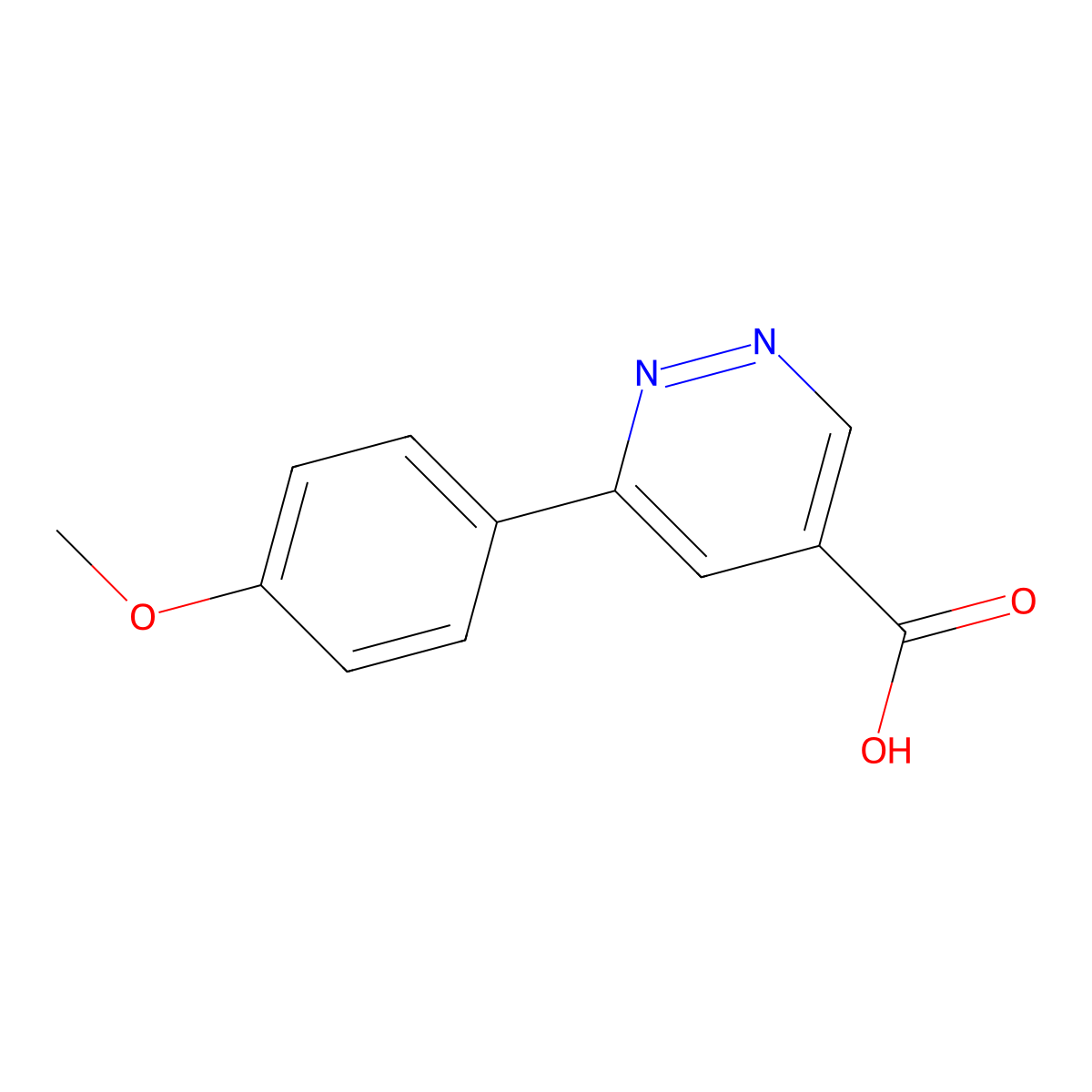 6-(4-Methoxyphenyl)pyridazine-4-carboxylic acid molecular structure, CAS 2097963-97-6