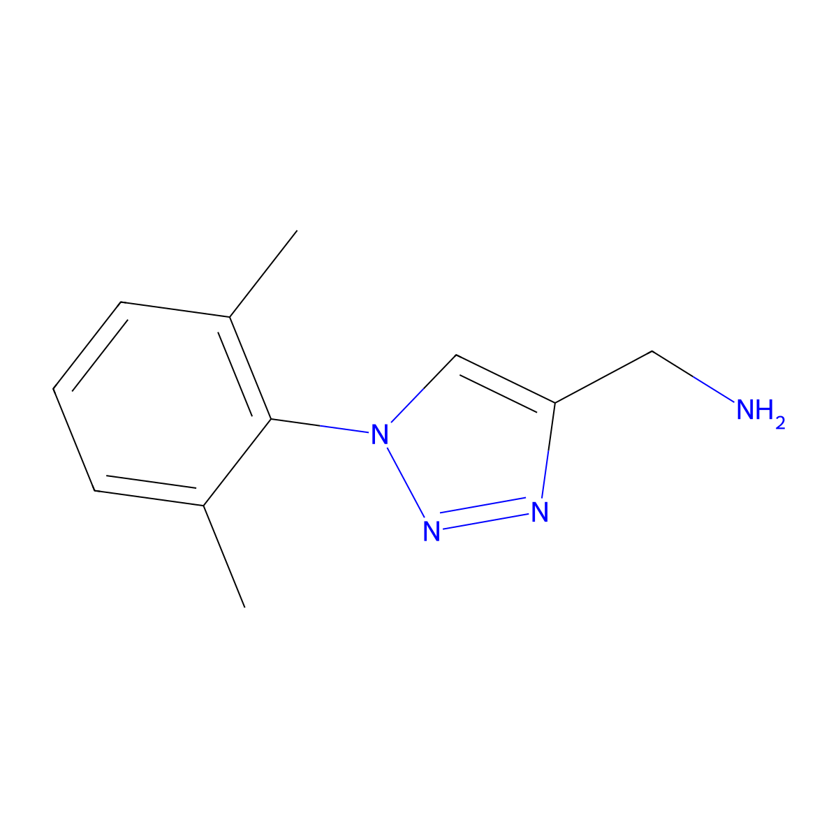 [1-(2,6-dimethylphenyl)-1H-1,2,3-triazol-4-yl]methanamine molecular structure, CAS 2097965-16-5