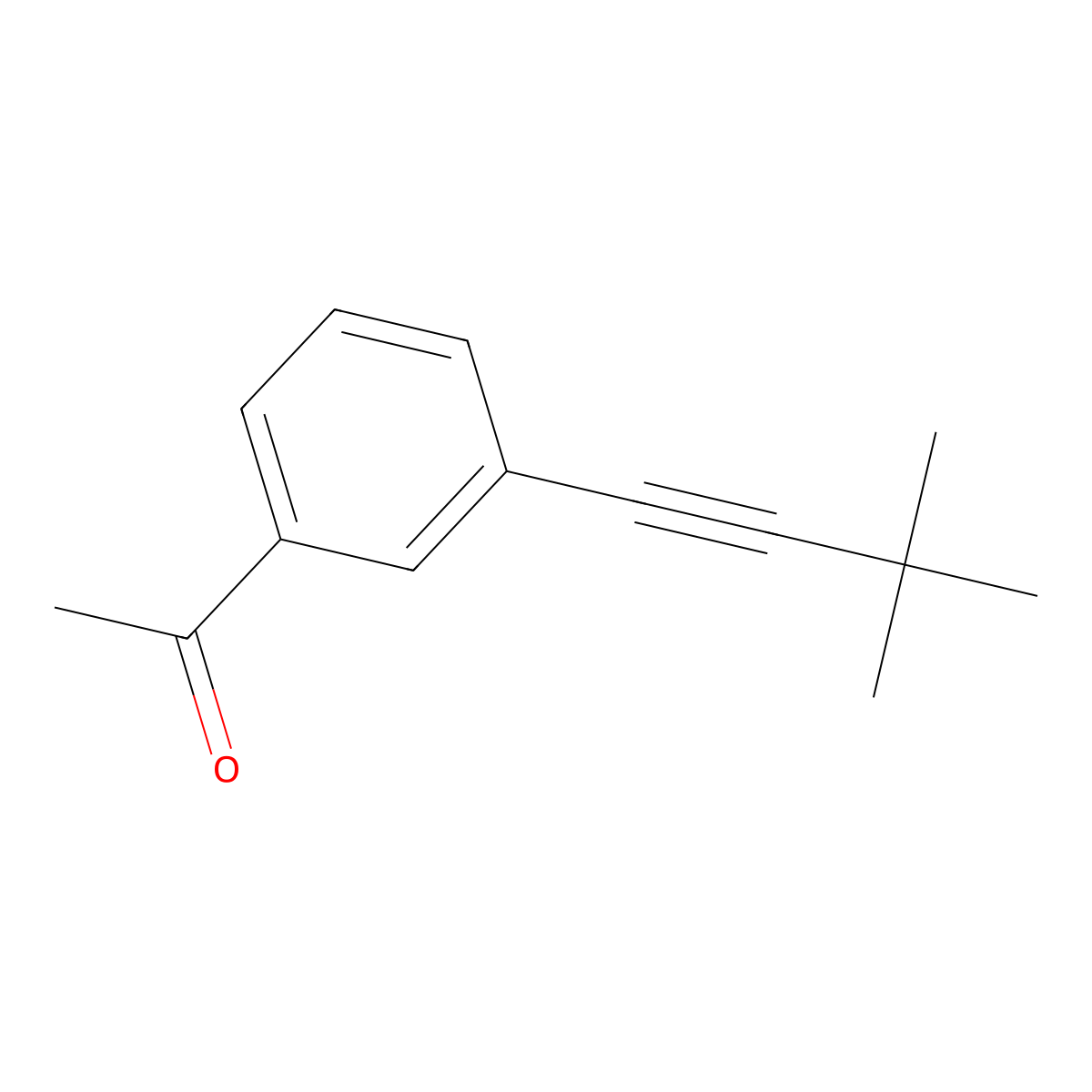 1-[3-(3,3-Dimethyl-1-butyn-1-yl)phenyl]ethanone molecular structure, CAS 2097967-16-1