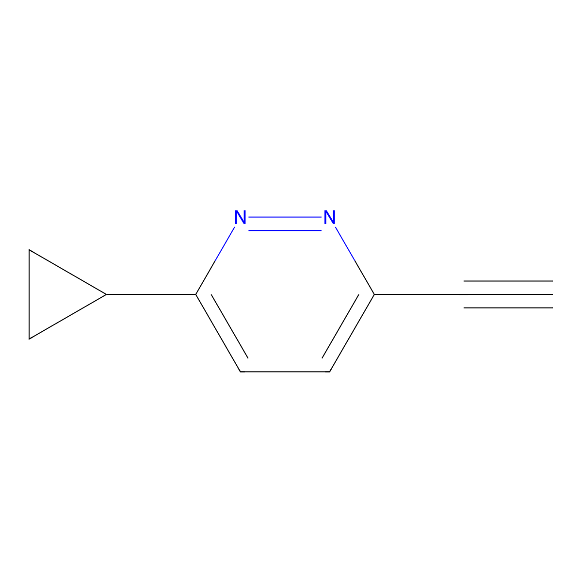 3-Cyclopropyl-6-ethynylpyridazine molecular structure, CAS 2097967-93-4
