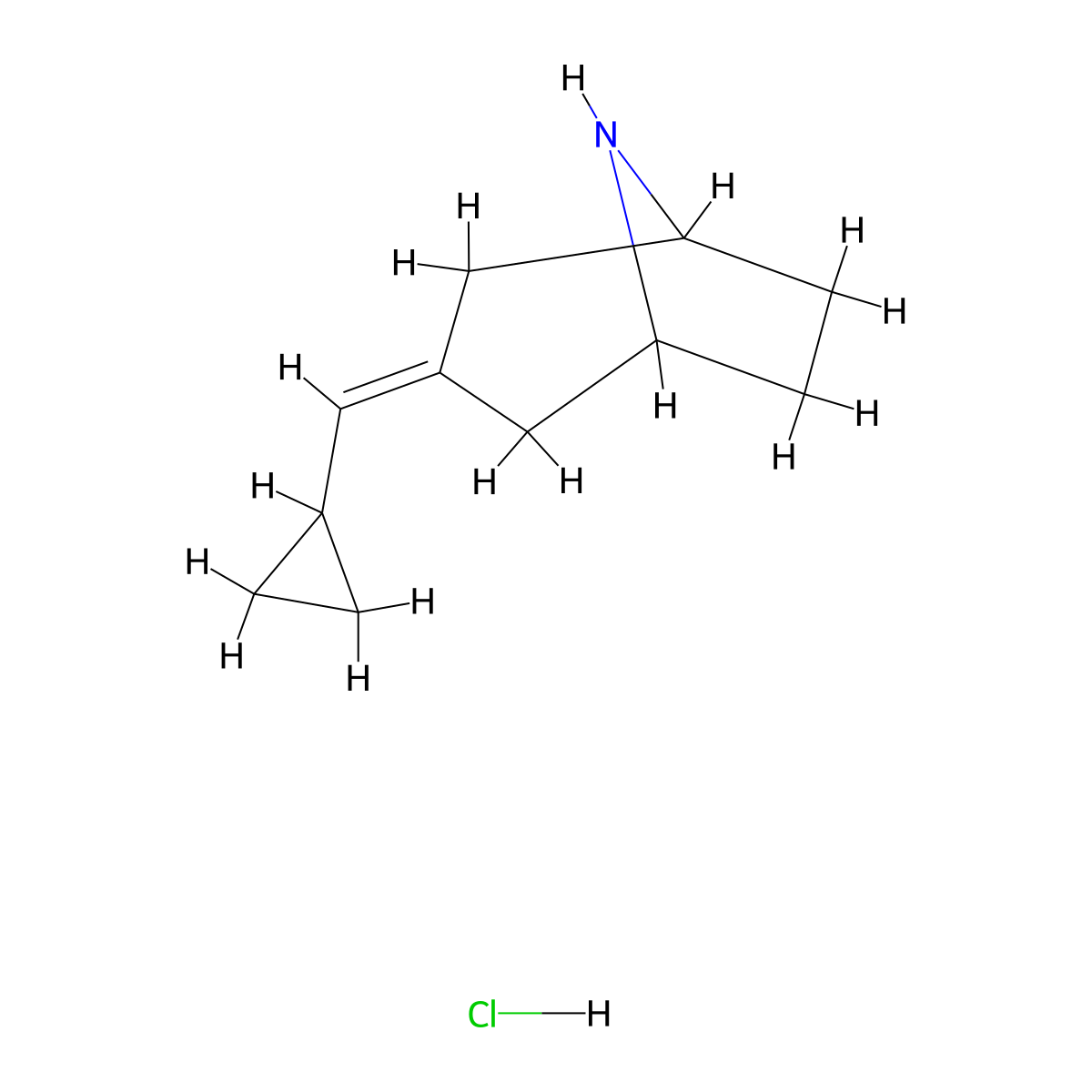 3-(Cyclopropylmethylidene)-8-azabicyclo[3.2.1]octane hydrochloride molecular structure, CAS 2097970-13-1