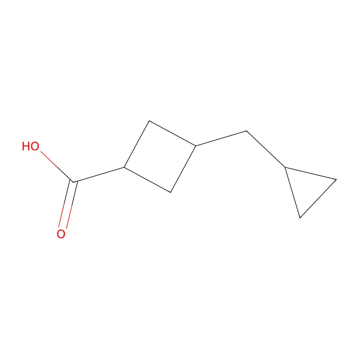 3-(Cyclopropylmethyl)cyclobutane-1-carboxylic acid molecular structure, CAS 2097970-91-5