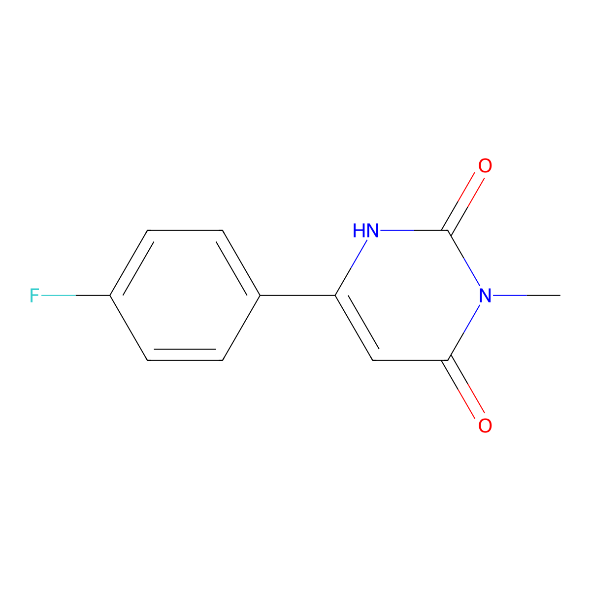 6-(p-Fluorophenyl)-3-methyluracil molecular structure, CAS 2097974-35-9