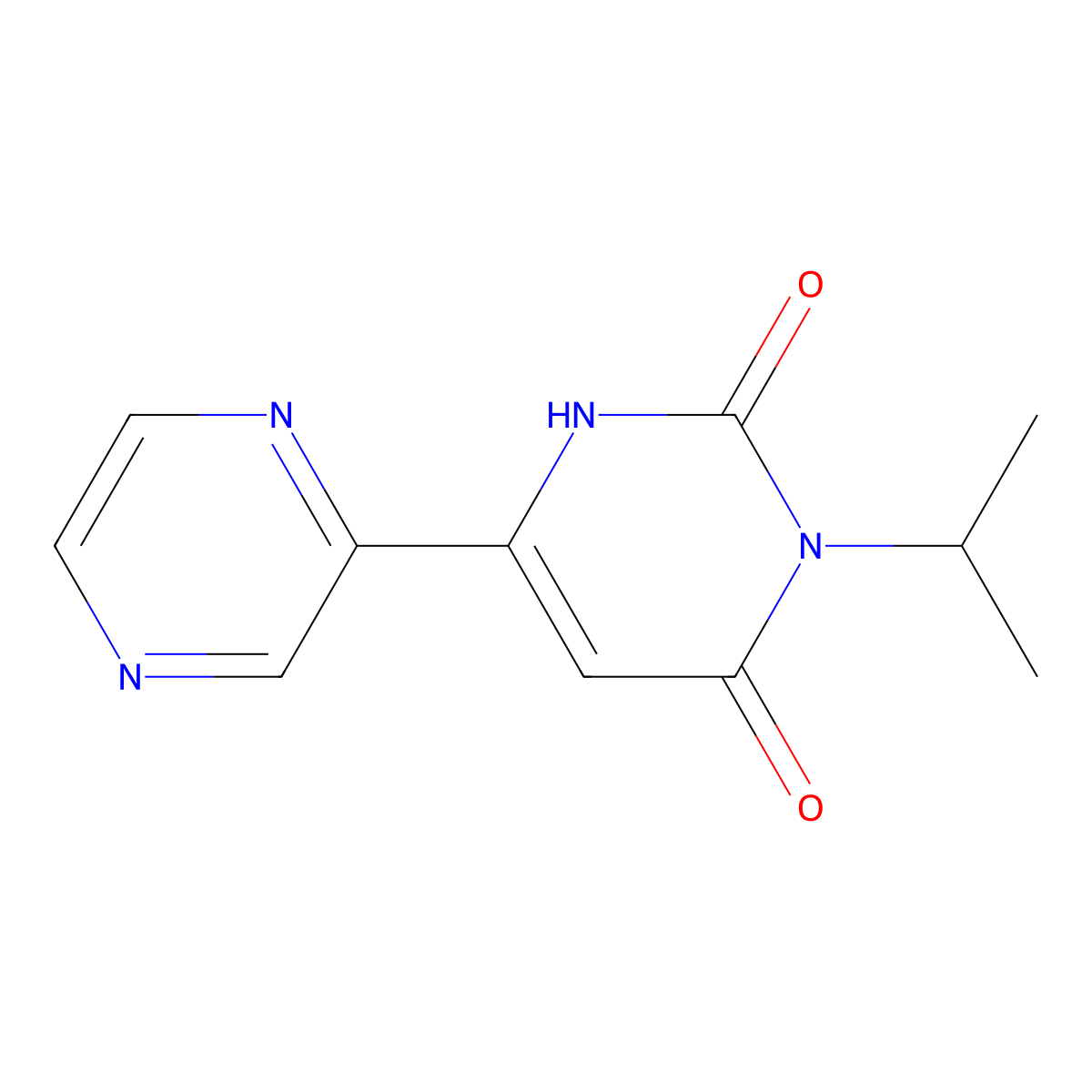 3-(Propan-2-yl)-6-(pyrazin-2-yl)-1,2,3,4-tetrahydropyrimidine-2,4-dione molecular structure, CAS 2097974-39-3
