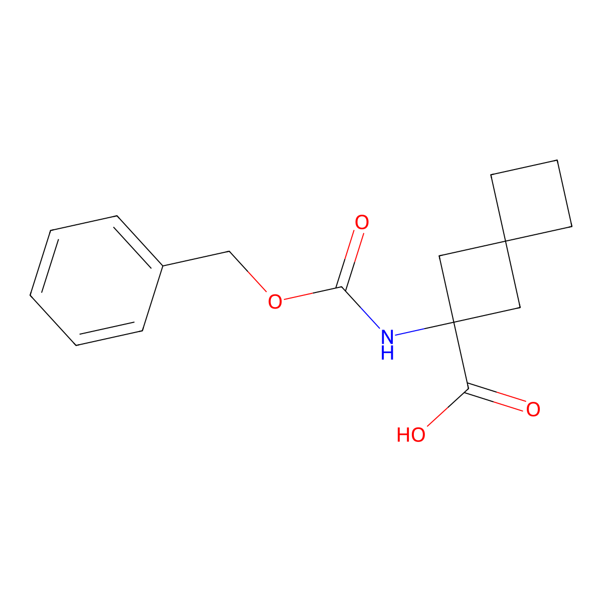 2-{[(Benzyloxy)carbonyl]amino}spiro[3.3]heptane-2-carboxylic acid molecular structure, CAS 2097974-52-0