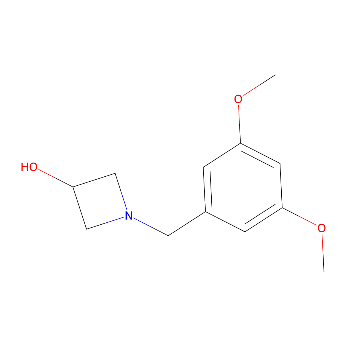 1-(3,5-Dimethoxybenzyl)azetidin-3-ol molecular structure, CAS 2097977-05-2