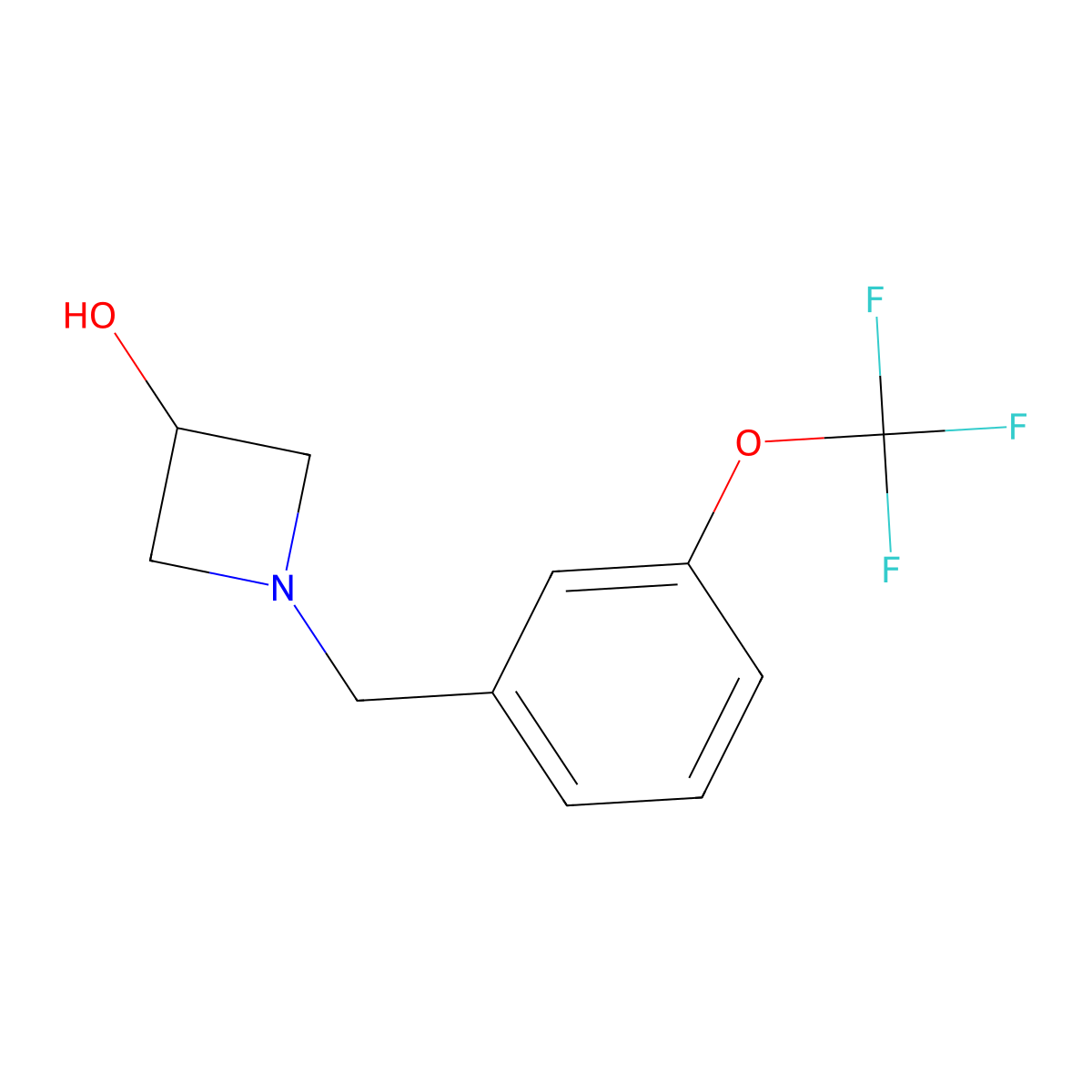 1-(3-(Trifluoromethoxy)benzyl)azetidin-3-ol molecular structure, CAS 2097977-55-2