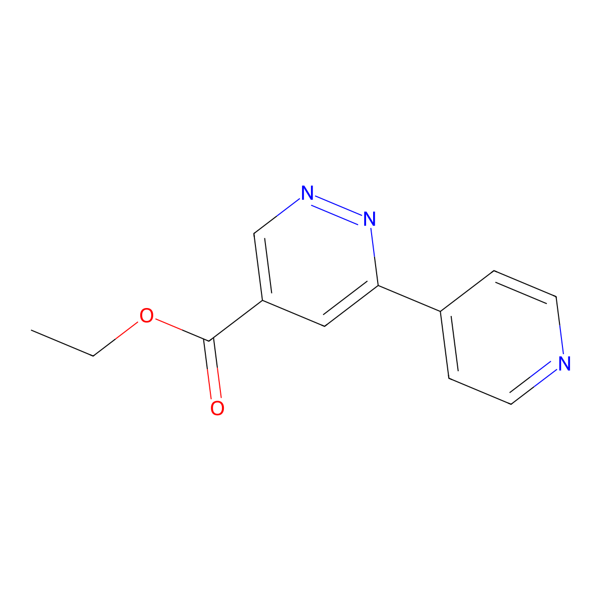 Ethyl 6-(pyridin-4-yl)pyridazine-4-carboxylate molecular structure, CAS 2097977-84-7