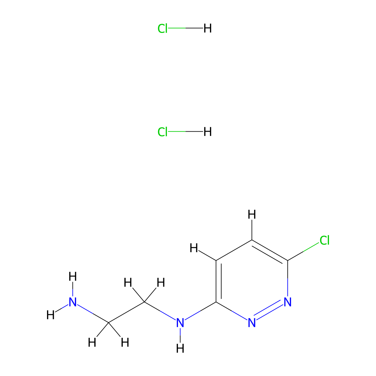 N1-(6-chloropyridazin-3-yl)ethane-1,2-diamine dihydrochloride molecular structure, CAS 2097979-99-0
