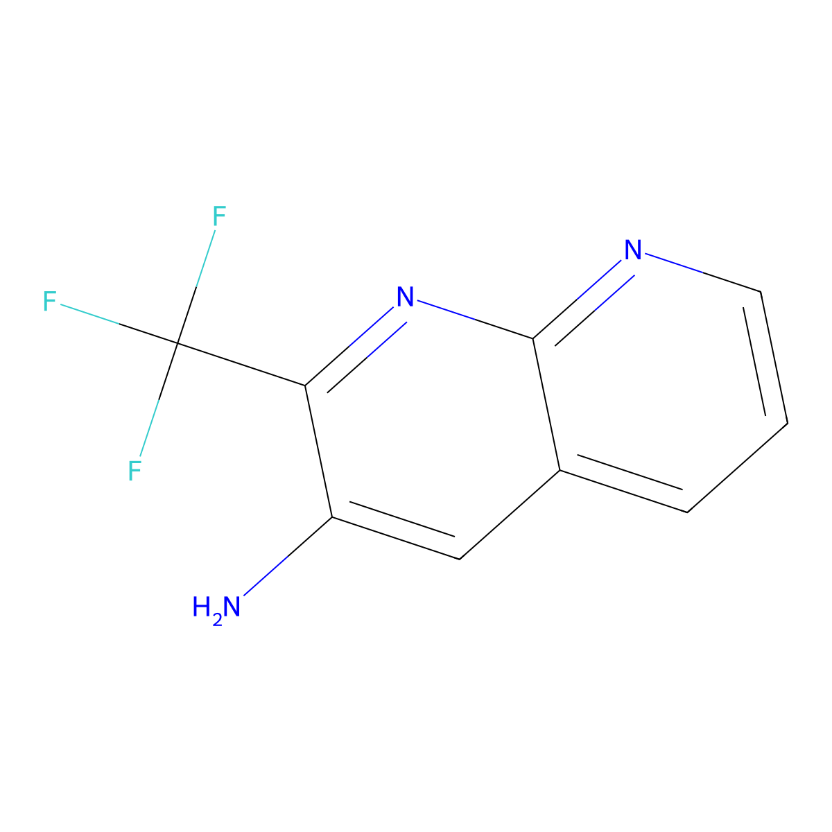 2-(Trifluoromethyl)-1,8-naphthyridin-3-amine molecular structure, CAS 2097988-37-7