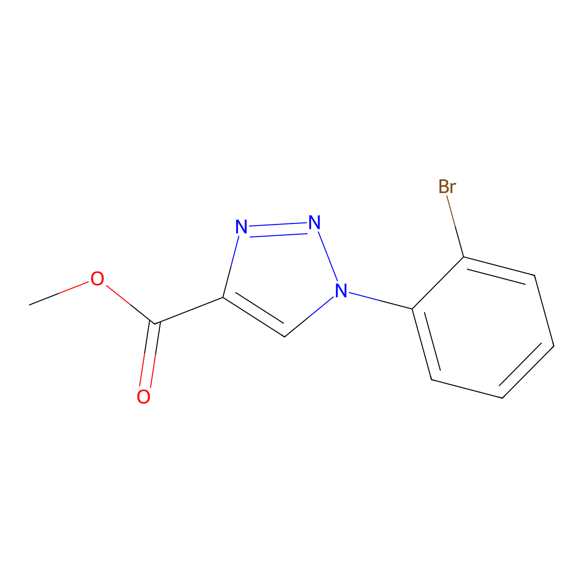 methyl 1-(2-bromophenyl)-1H-1,2,3-triazole-4-carboxylate molecular structure, CAS 2097988-71-9