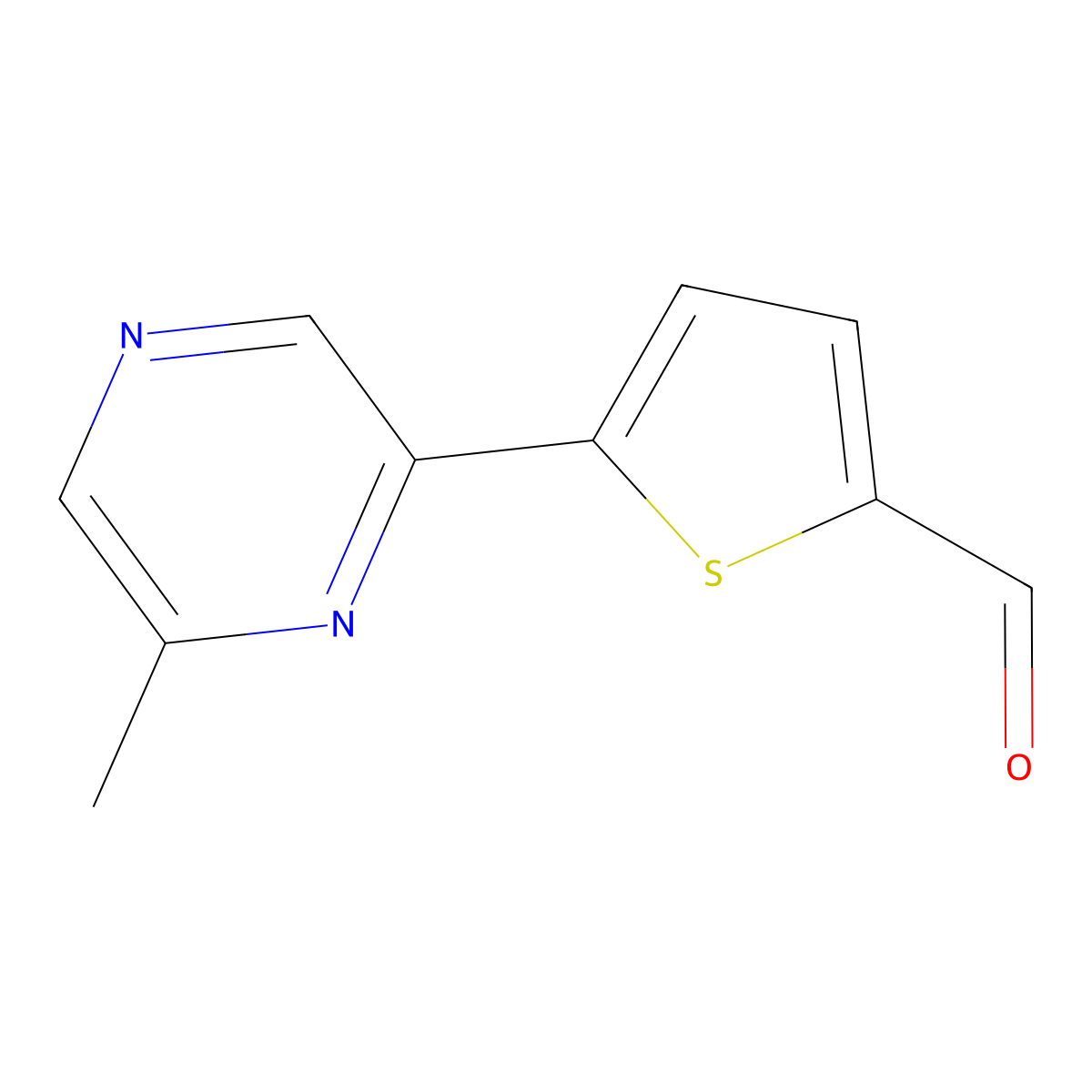 5-(6-Methylpyrazin-2-yl)thiophene-2-carbaldehyde molecular structure, CAS 2097990-21-9