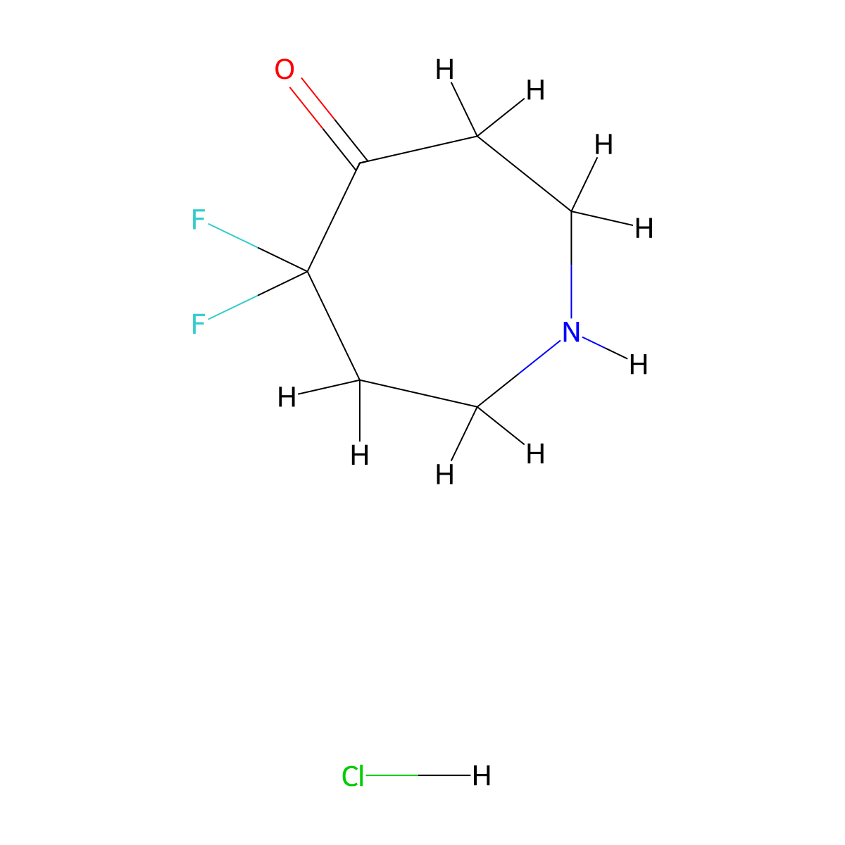 5,5-Difluoroazepan-4-one hydrochloride molecular structure, CAS 2097991-20-1
