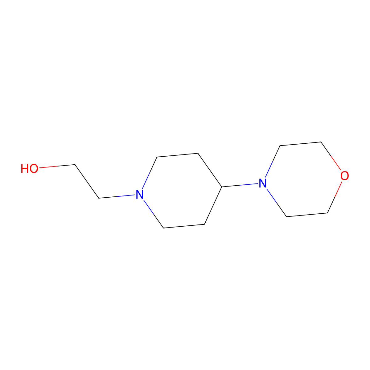 2-(4-Morpholinopiperidin-1-yl)ethan-1-ol molecular structure, CAS 2097991-34-7