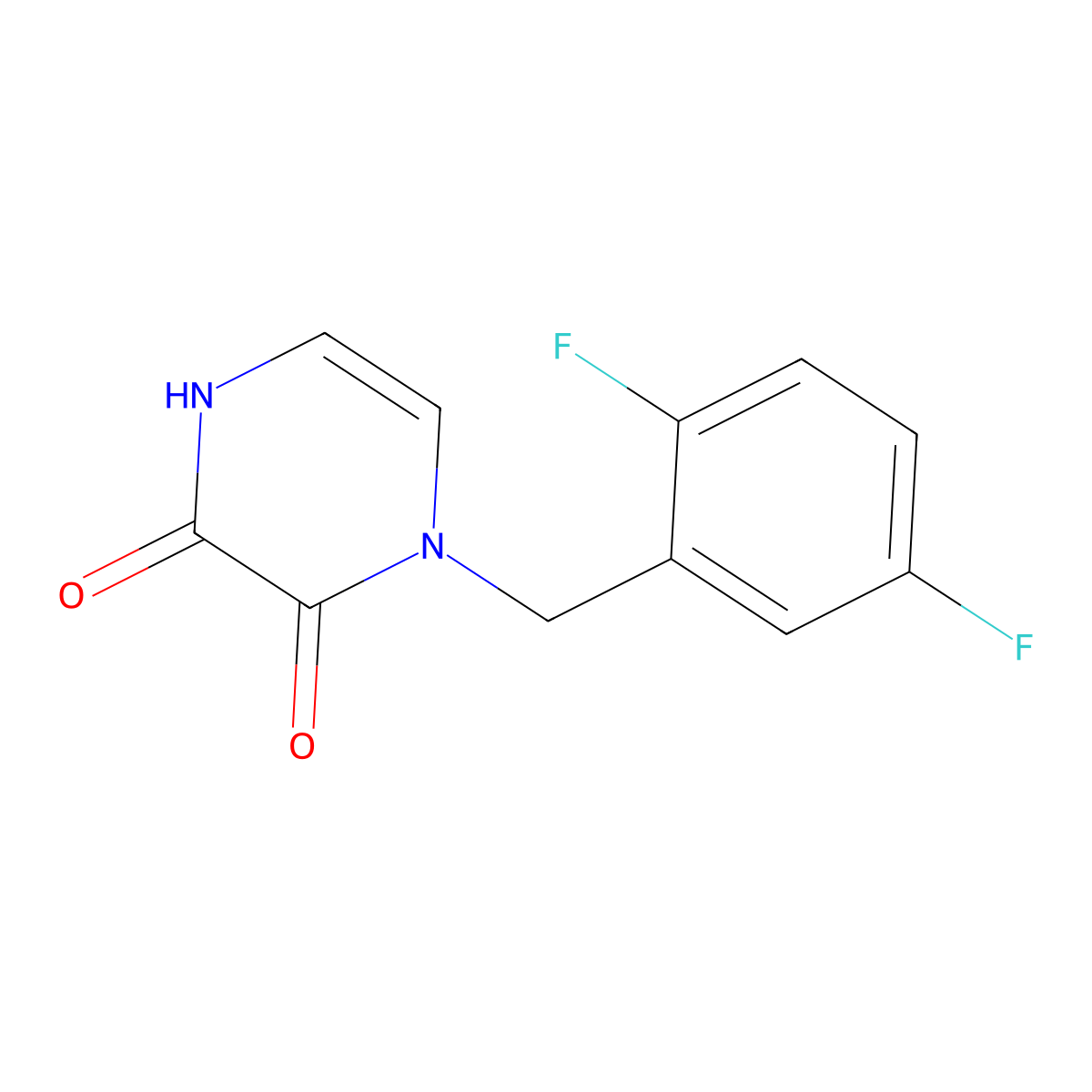 1-(2,5-Difluorobenzyl)-1,4-dihydropyrazine-2,3-dione molecular structure, CAS 2097993-30-9