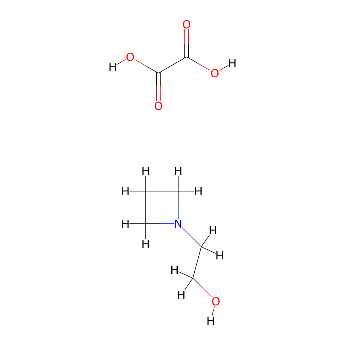 2-(Azetidin-1-yl)ethanol oxalate molecular structure, CAS 2097994-18-6