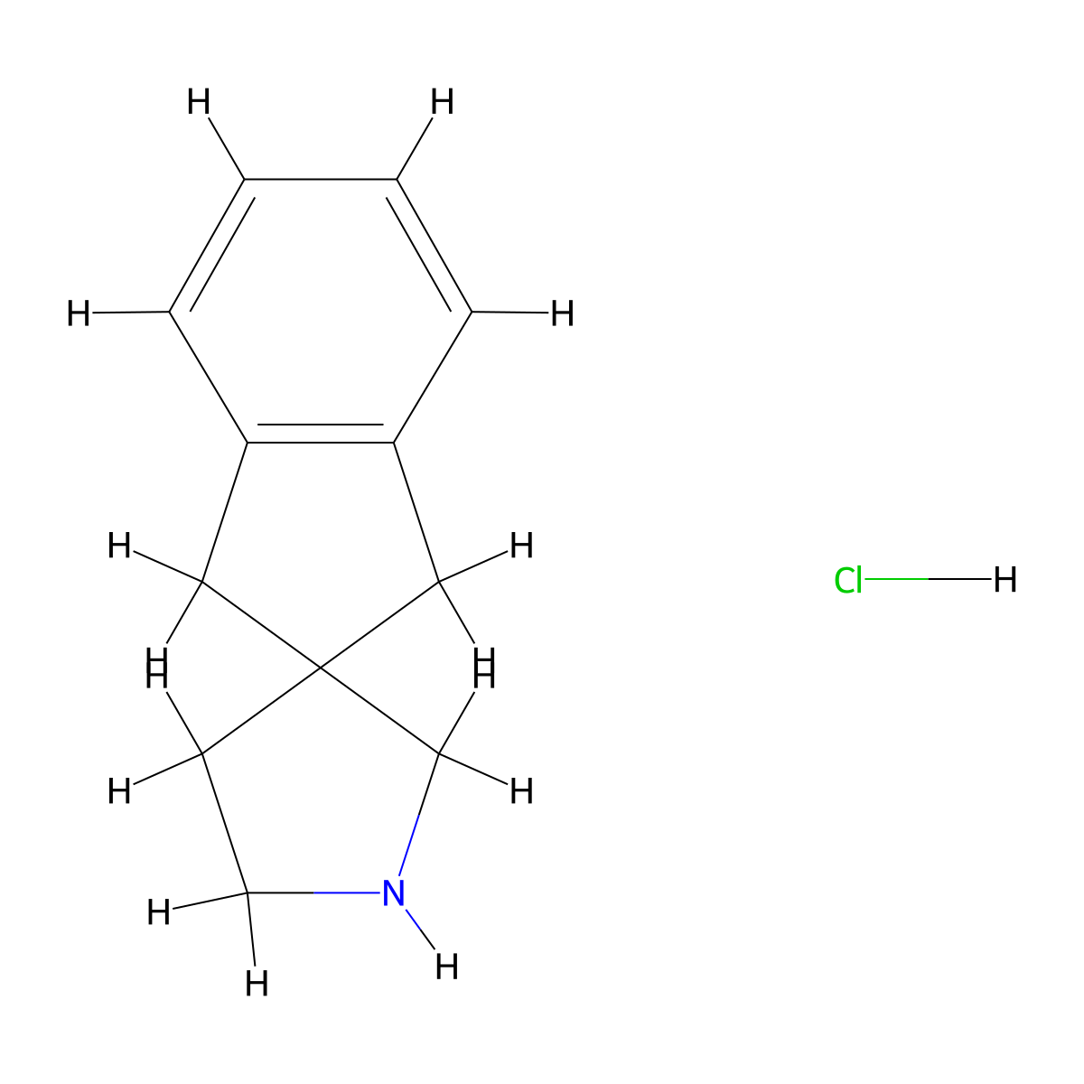 1,3-Dihydrospiro[indene-2,3'-pyrrolidine] hydrochloride molecular structure, CAS 2097996-29-5
