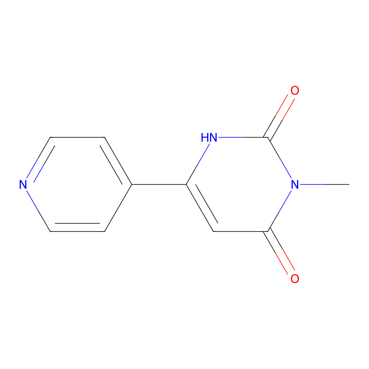 3-Methyl-6-(pyridin-4-yl)-1,2,3,4-tetrahydropyrimidine-2,4-dione molecular structure, CAS 2097997-82-3
