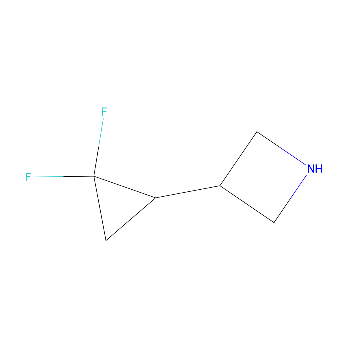3-(2,2-Difluorocyclopropyl)azetidine molecular structure, CAS 2098003-01-9