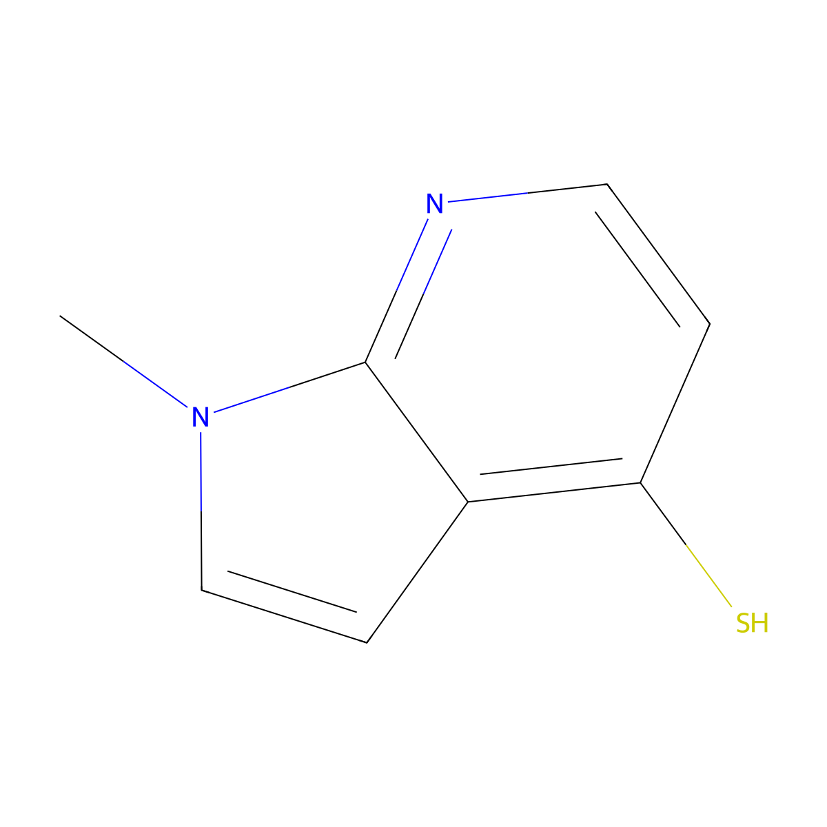 1-methyl-1H-pyrrolo[2,3-b]pyridine-4-thiol molecular structure, CAS 2098003-27-9