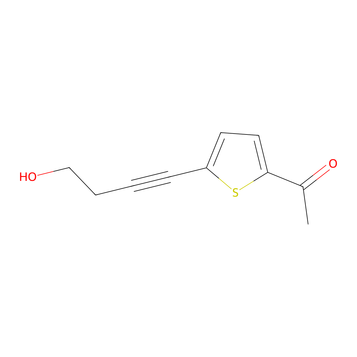 1-[5-(4-Hydroxy-1-butyn-1-yl)-2-thienyl]ethanone molecular structure, CAS 2098003-62-2