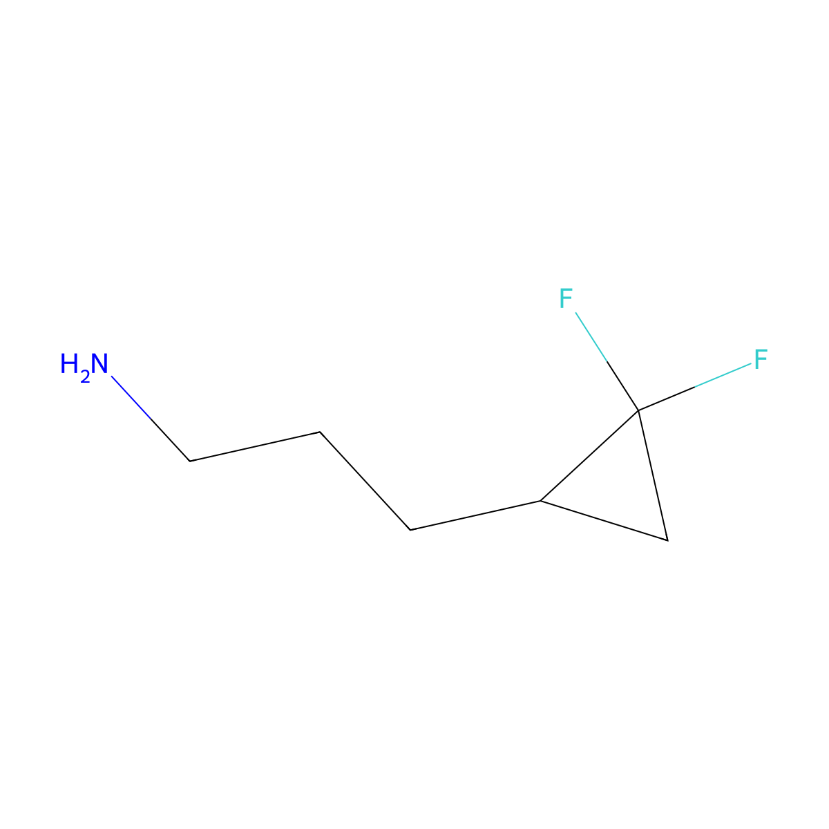 3-(2,2-Difluorocyclopropyl)propan-1-amine molecular structure, CAS 2098003-70-2