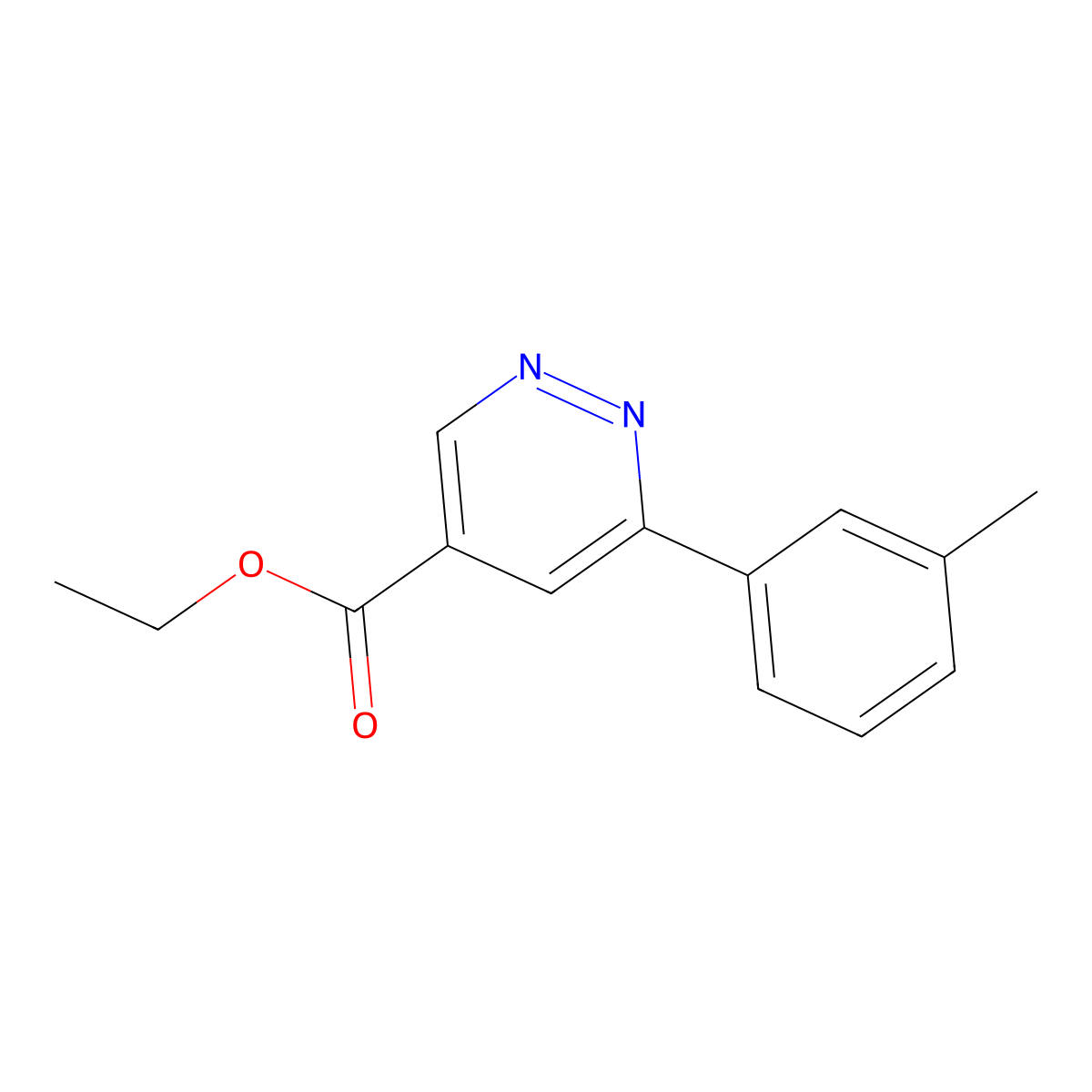 Ethyl 6-(m-tolyl)pyridazine-4-carboxylate molecular structure, CAS 2098004-36-3