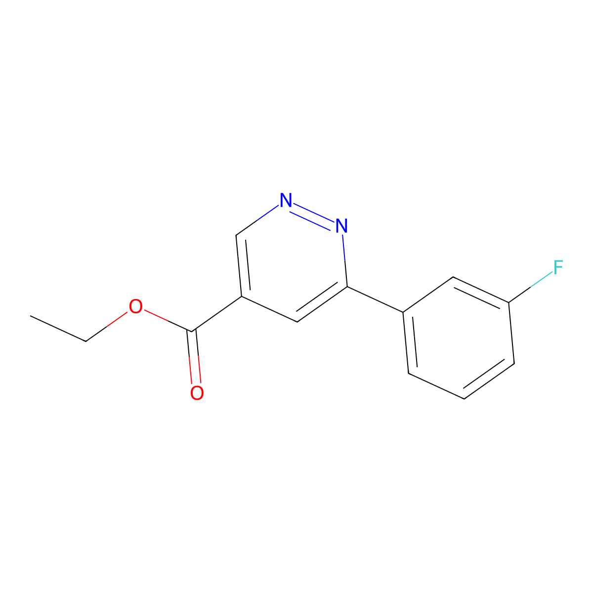 Ethyl 6-(3-fluorophenyl)pyridazine-4-carboxylate molecular structure, CAS 2098004-51-2