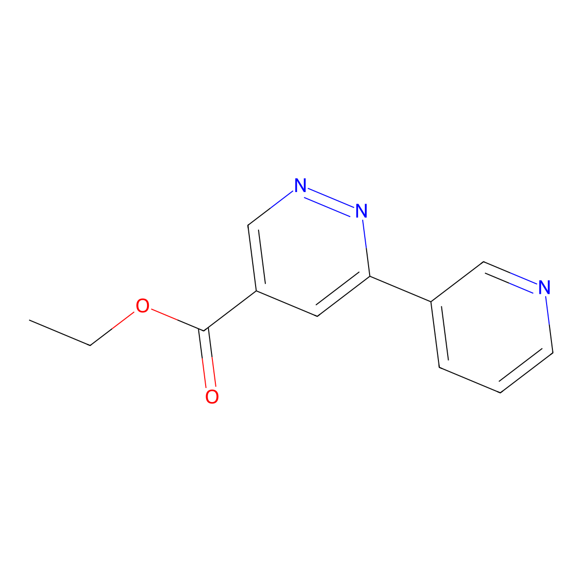 Ethyl 6-(pyridin-3-yl)pyridazine-4-carboxylate molecular structure, CAS 2098004-59-0