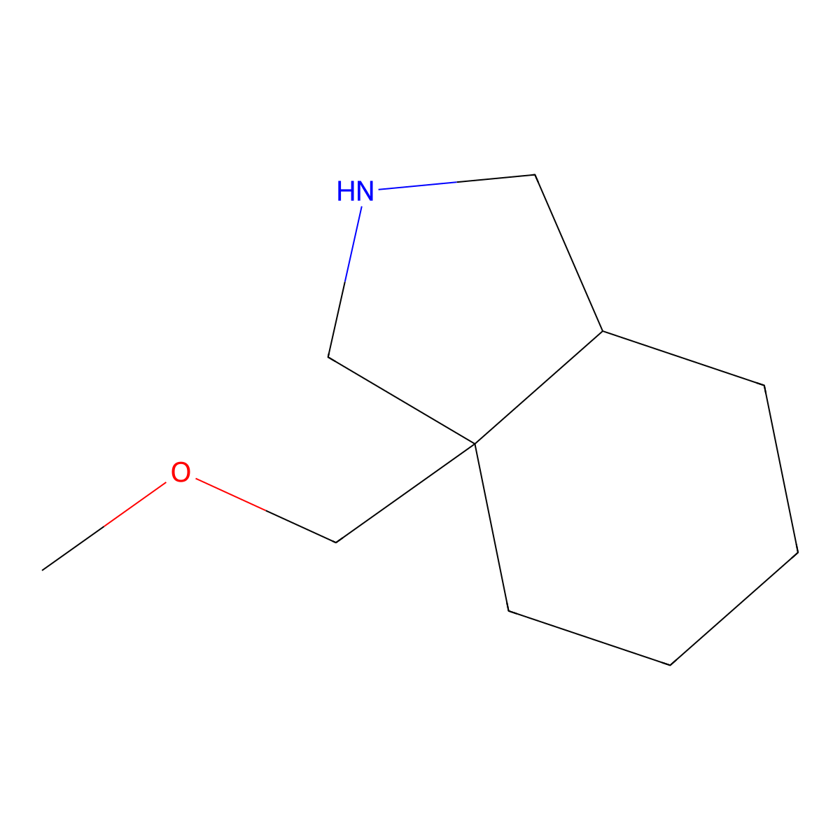 3a-(methoxymethyl)octahydro-1H-isoindole molecular structure, CAS 2098005-12-8