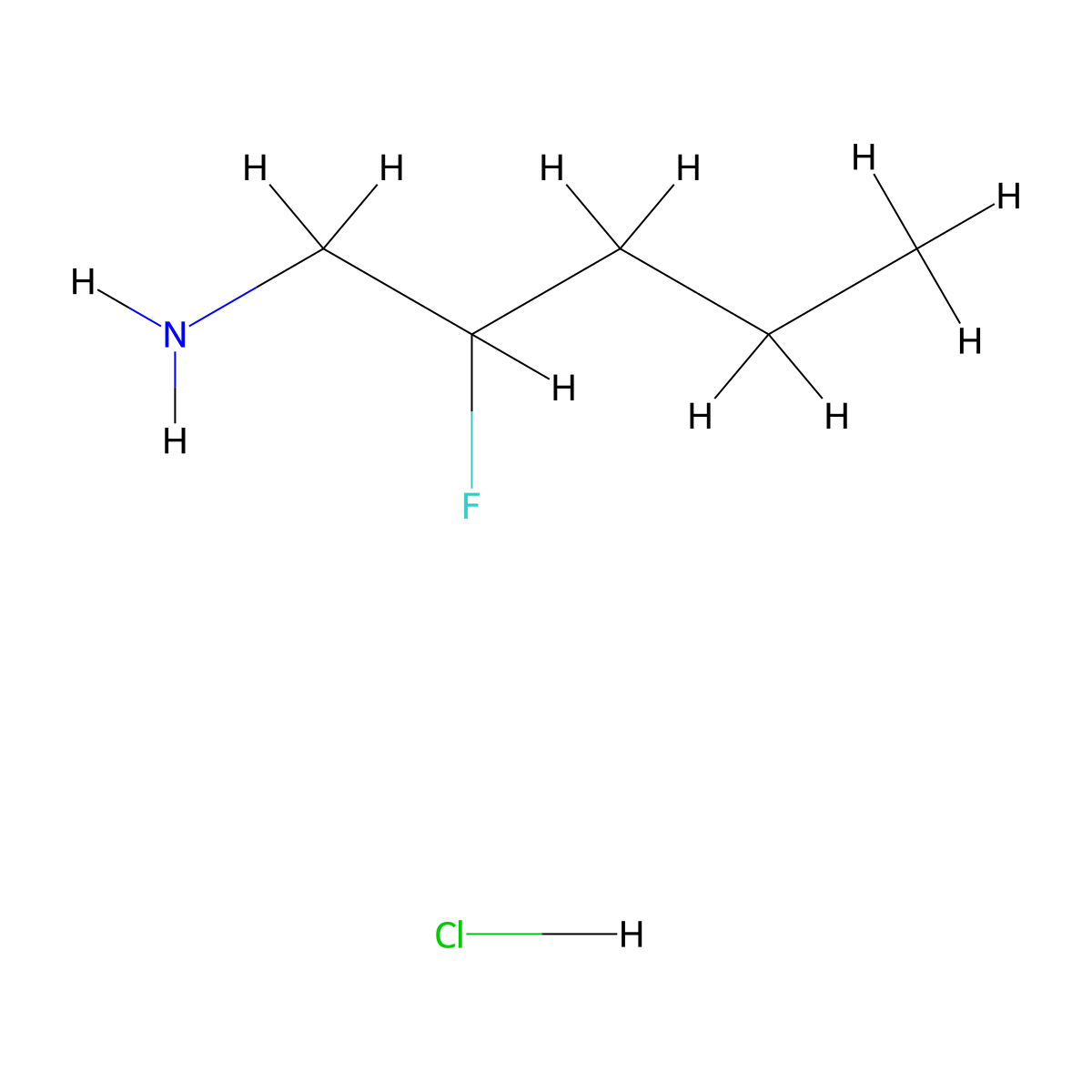 2-Fluoropentan-1-amine hydrochloride molecular structure, CAS 2098006-92-7