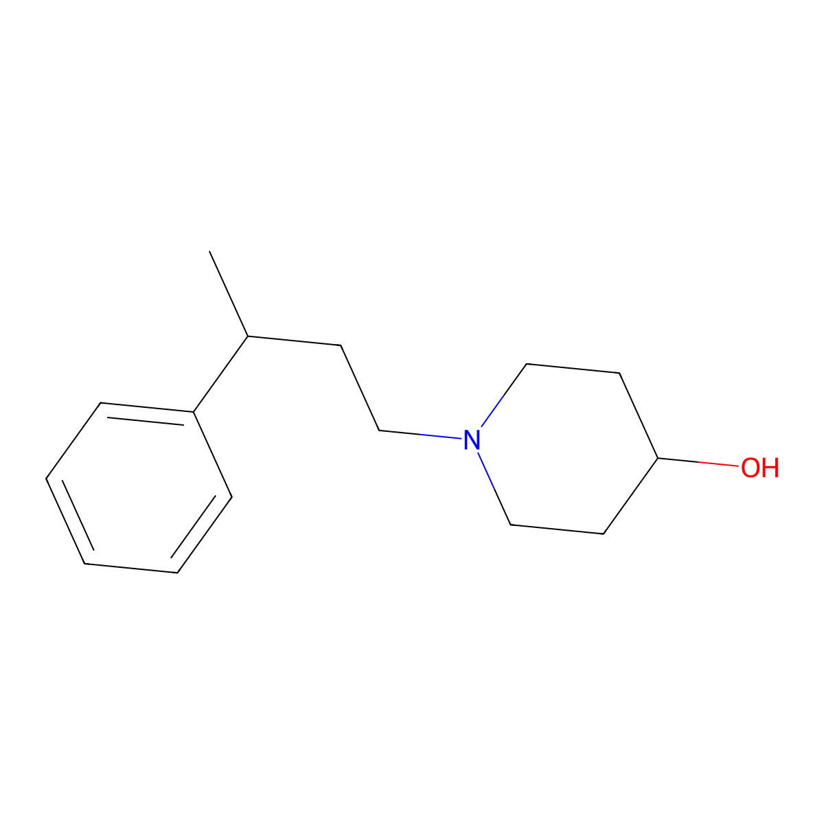 1-(3-Phenylbutyl)piperidin-4-ol molecular structure, CAS 2098011-86-8