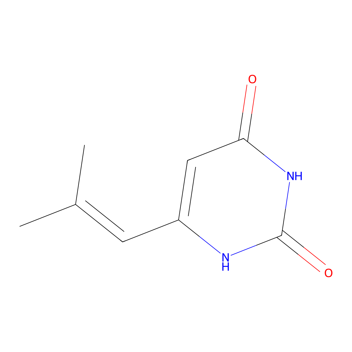 6-(2-methylprop-1-en-1-yl)pyrimidine-2,4(1H,3H)-dione molecular structure, CAS 2098013-15-9