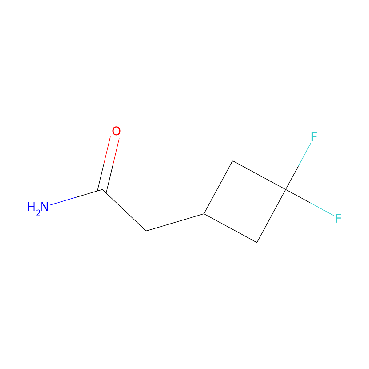 2-(3,3-Difluorocyclobutyl)acetamide molecular structure, CAS 2098014-69-6