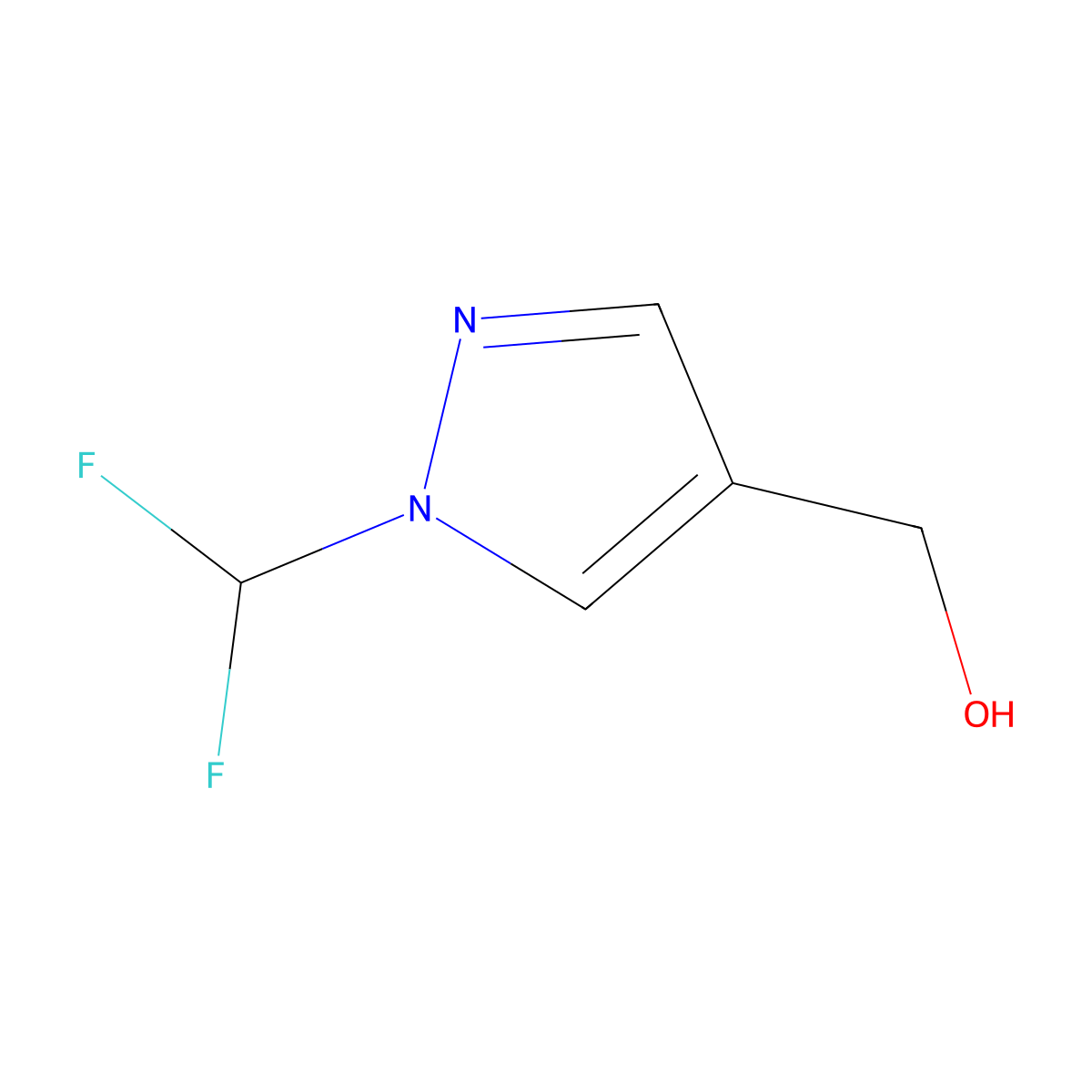 [1-(difluoromethyl)-1H-pyrazol-4-yl]methanol molecular structure, CAS 2098020-65-4