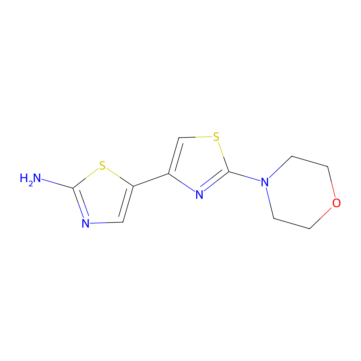 5-[2-(Morpholin-4-yl)-1,3-thiazol-4-yl]-1,3-thiazol-2-amine molecular structure, CAS 2098023-89-1