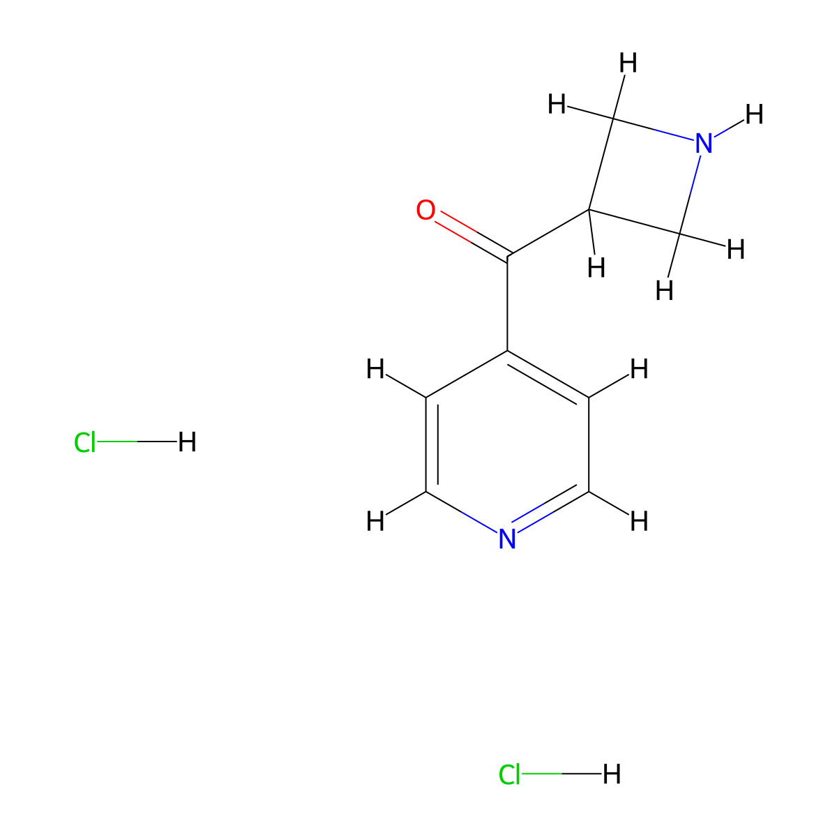 Azetidin-3-yl(pyridin-4-yl)methanone dihydrochloride molecular structure, CAS 2098025-56-8