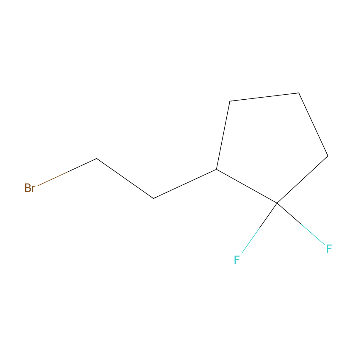 2-(2-Bromoethyl)-1,1-difluorocyclopentane molecular structure, CAS 2098027-87-1