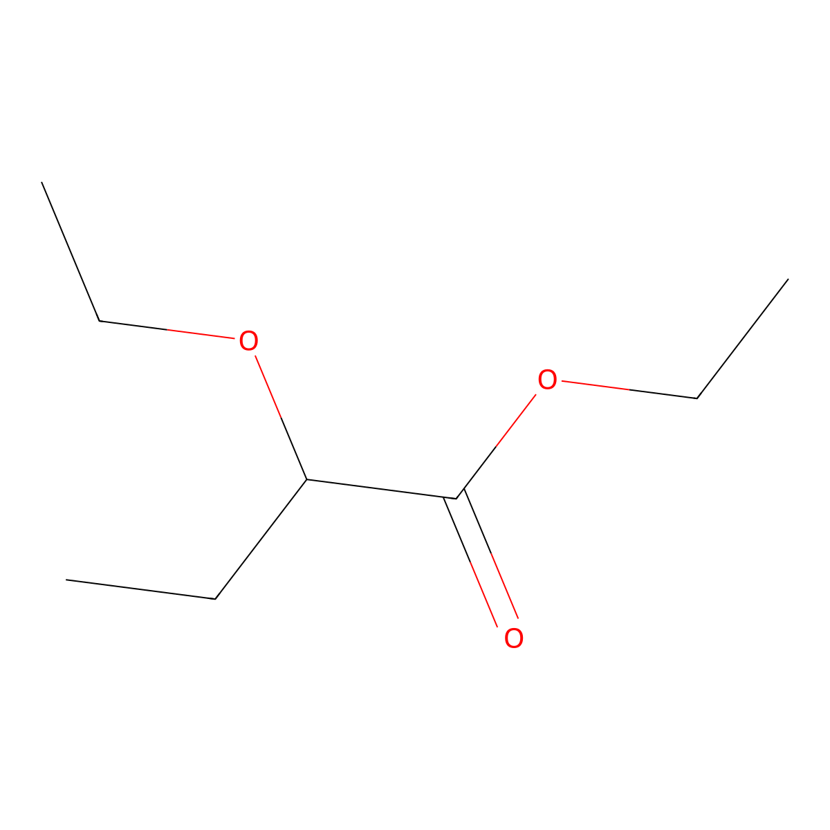 Ethyl 2-ethoxybutanoate molecular structure, CAS 209803-41-8