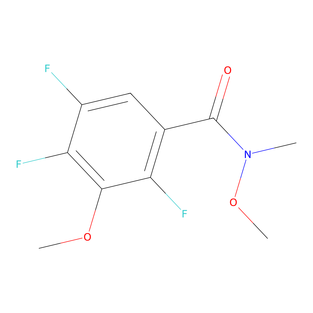 2,4,5-trifluoro-N,3-dimethoxy-N-methylbenzamide molecular structure, CAS 2098030-96-5