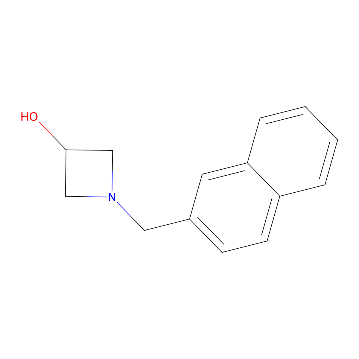 1-(Naphthalen-2-ylmethyl)azetidin-3-ol molecular structure, CAS 2098031-49-1