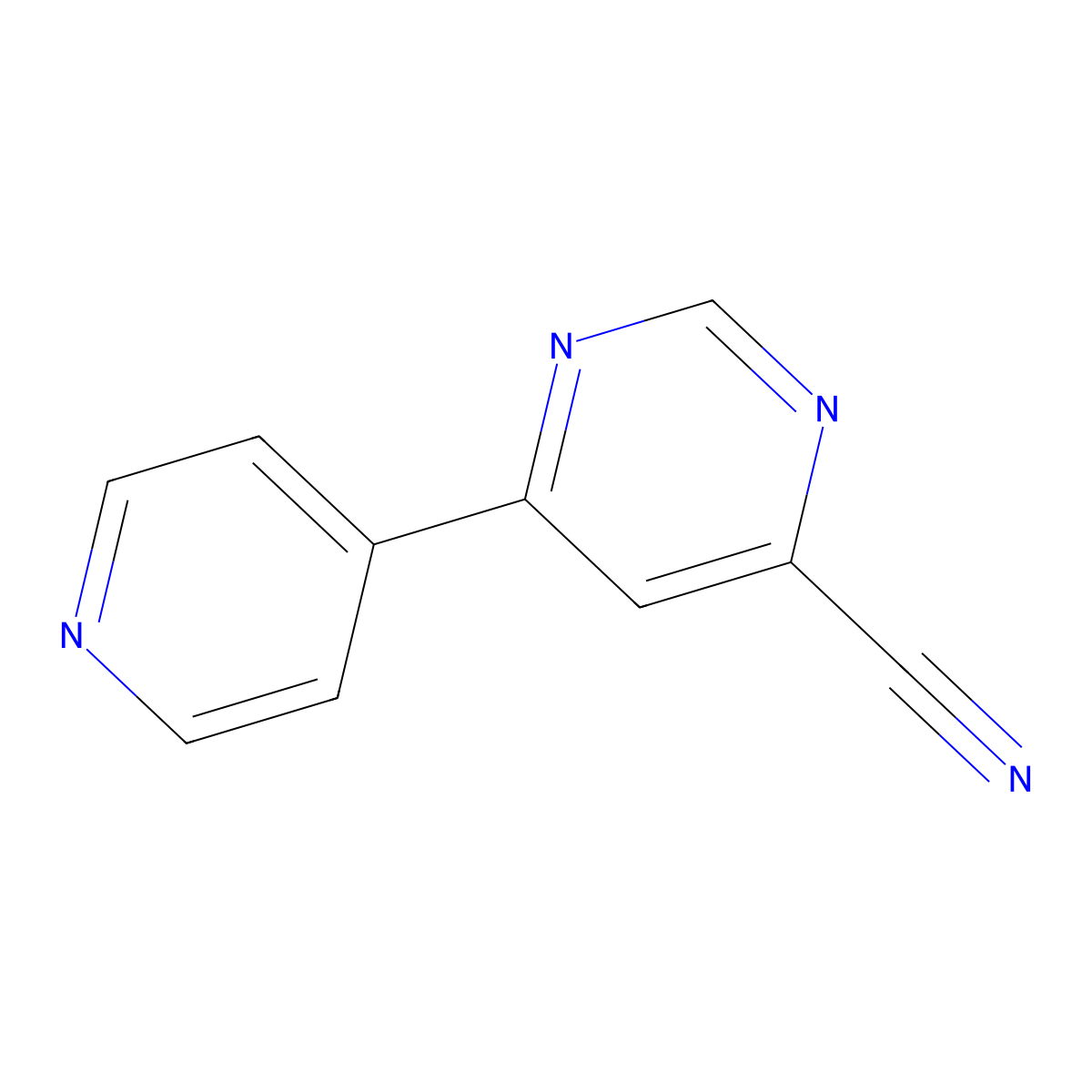 6-(Pyridin-4-yl)pyrimidine-4-carbonitrile molecular structure, CAS 2098031-62-8